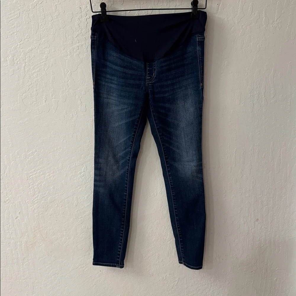 Madewell 25 Over the Belly Skinny Dark Wash Denim Maternity Jeans